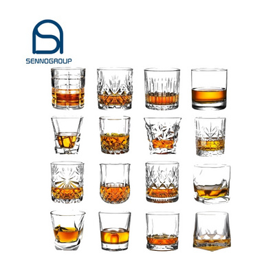 Wholesale  Hot Sale Stocked Diamend Custom Wine Glasses Lead Fee Crystal Whiskey Glasses Whiskey Tumbler Wineglass Whiskey Glass