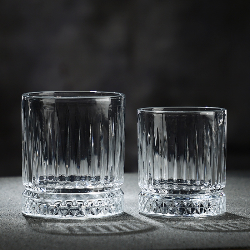 Wholesale Drinking Cup Diamond Glasses Thick Base Crystal Whiskey Glass Whiskey Glasses Old Fashioned Whisky Wine Glass