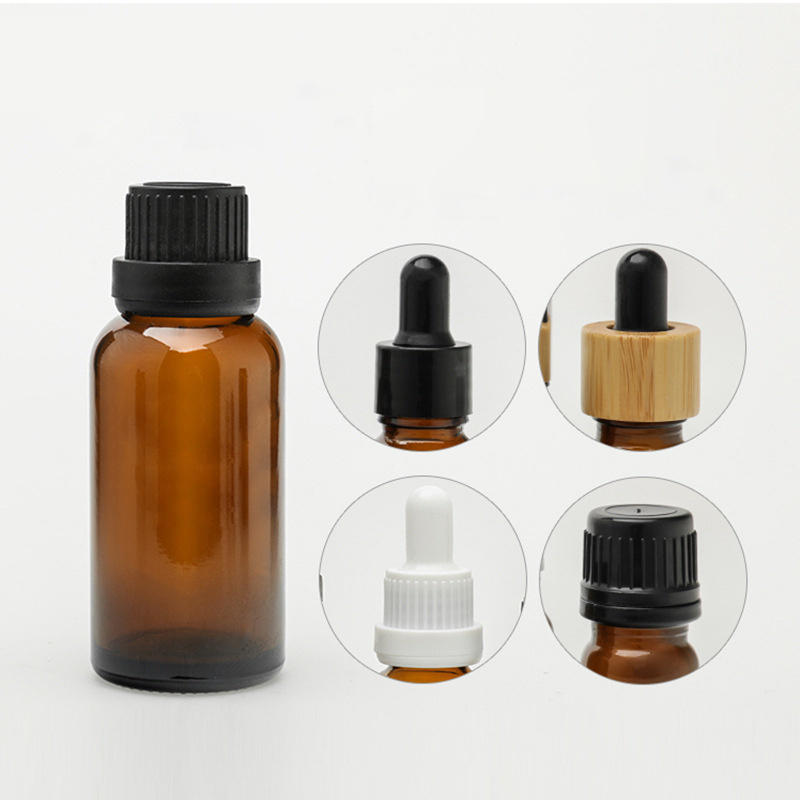 5ml 10ML 15ml 50ml 100ml Amber Glass Dropper Bottle With Tamper Evident Cap Euro Dropper For Essential Oil Home Aromatherapy