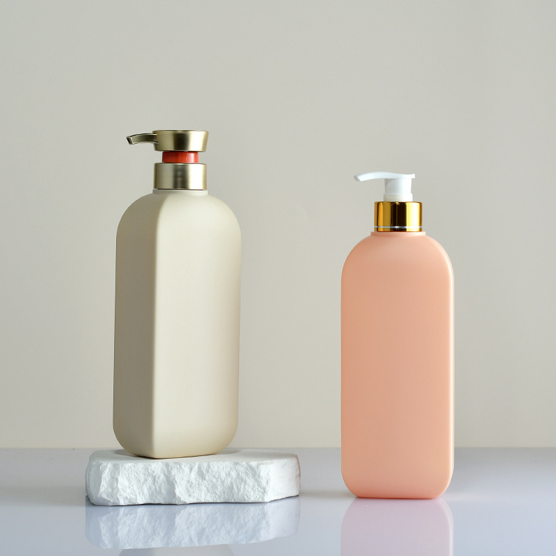 pink shampoo and conditioner bottle Custom Pink Green Plastic Shampoo Pump Bottle for Conditioner Shower Gel Body Wash Packaging