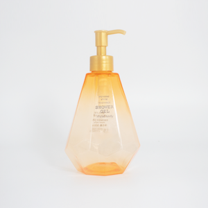 Manufacturer 500ml Transparent Wash Bottle Lotion Container Plastic Pet Orange Shampoo Conditioner Bottle