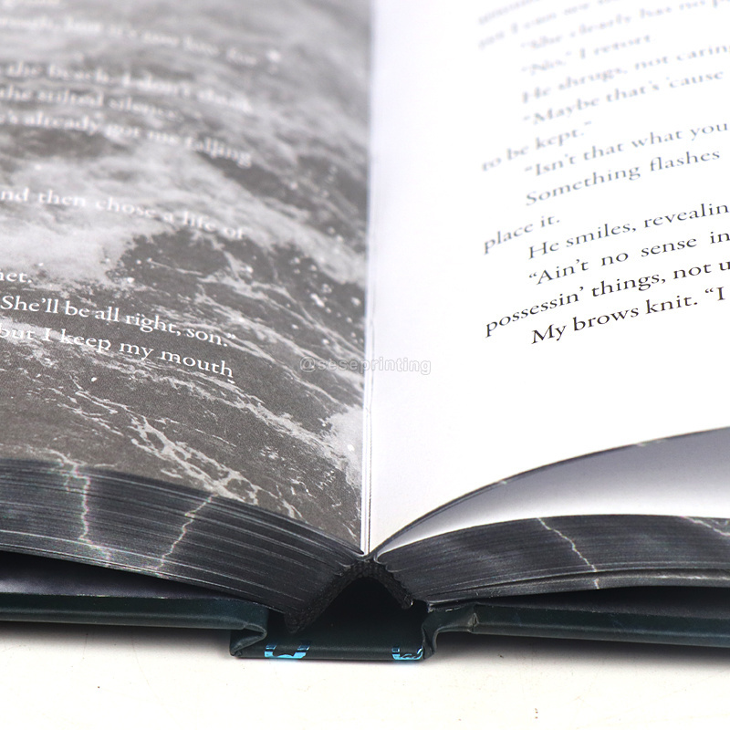 Self Publishing Book Printing Service Special Edition Novel Book Hardback with Sprayed Edges