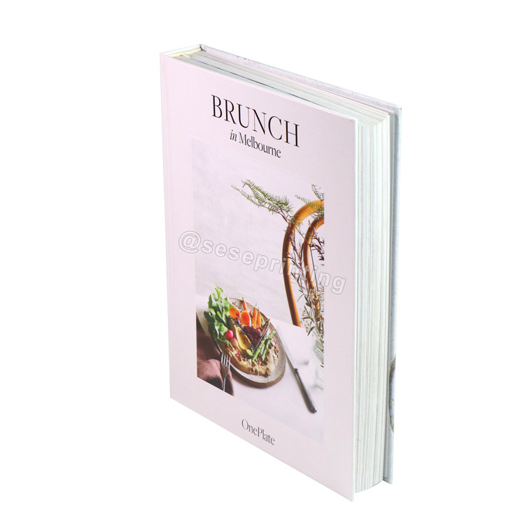 Custom Book Printing Services Full Color Hardcover Cooking Recipes Book Cookbook Printing