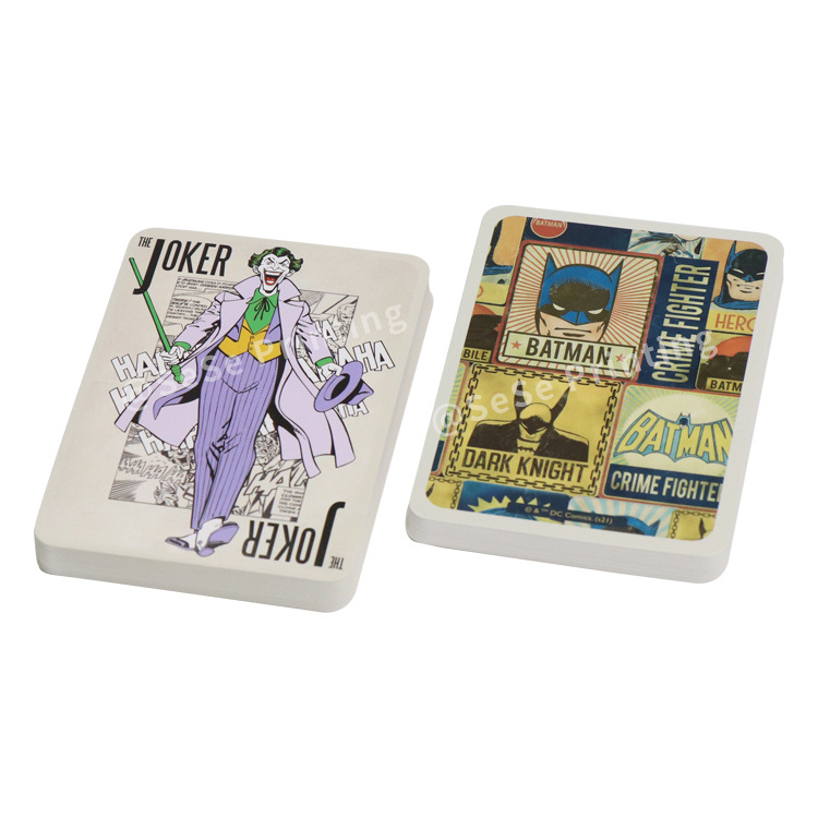 Front and Back Both Sides One Piece Box Card Game Playing Cards Poker Card Custom with Logo