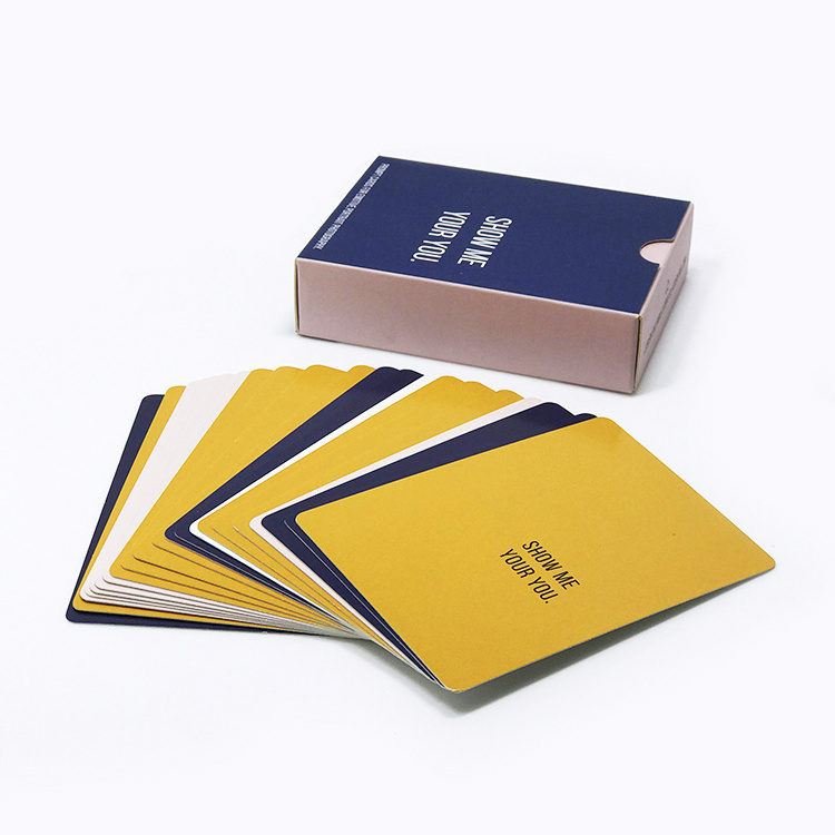 Create Custom Cheap Personalized Common Cool Deck of Cards Printing Card Game Plain Sleeve Box for 25 Paper Game Card