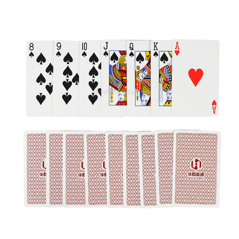 China Customize Front and Back Side Gold Stamping Logo Poker Game Playing Card with Deck Box