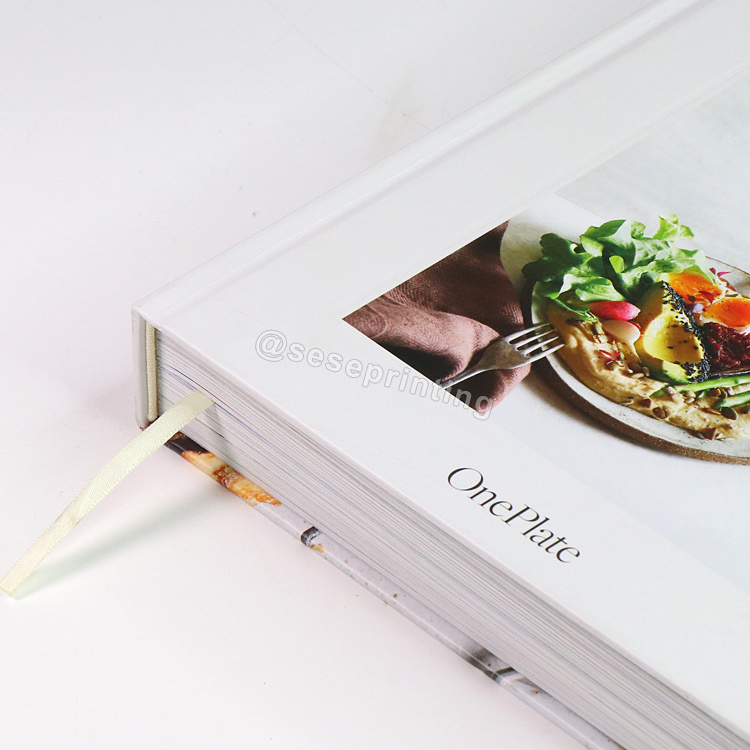 Custom Book Printing Services Full Color Hardcover Cooking Recipes Book Cookbook Printing