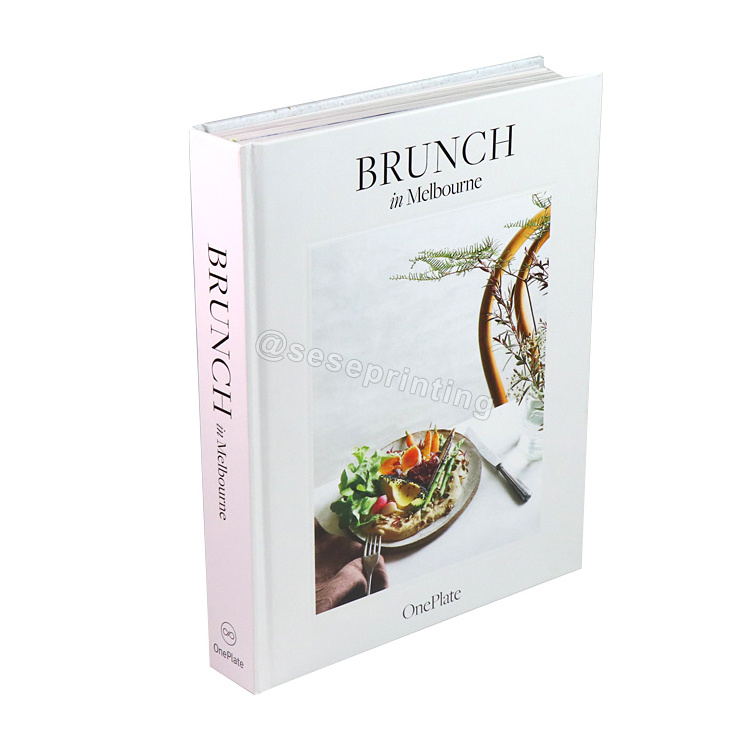 Custom Book Printing Services Full Color Hardcover Cooking Recipes Book Cookbook Printing