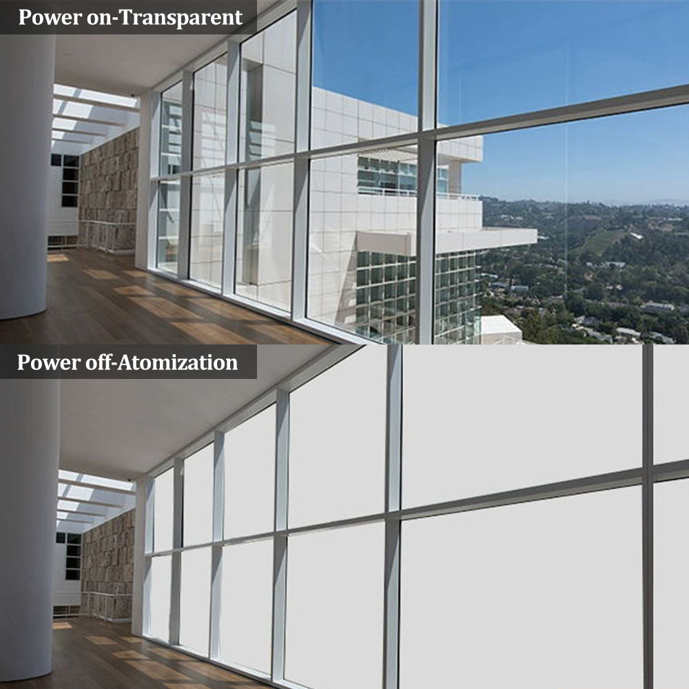 Black Smart Privacy Smart Glass Electronic Window Glass Pdlc Smart Film Switchable Glass