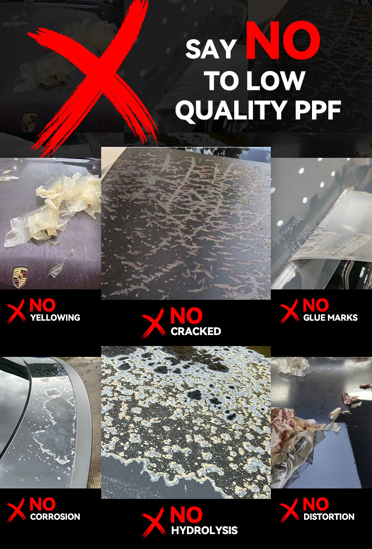 Anti Scratch 10 mil Heat Repair Car Ppf Film Ppf Film Car Paint Protection Anti Scratch Film