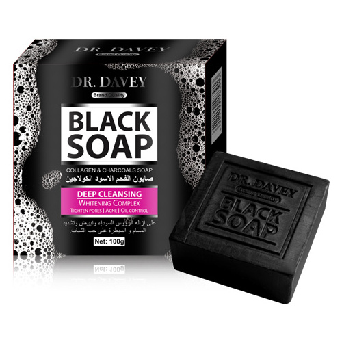 DR.DAVEY Activated Charcoal Black Face Soap Deeply Cleansing Pores Anti-ance Acne Treatment Body Soap Bars Source Manufacturer