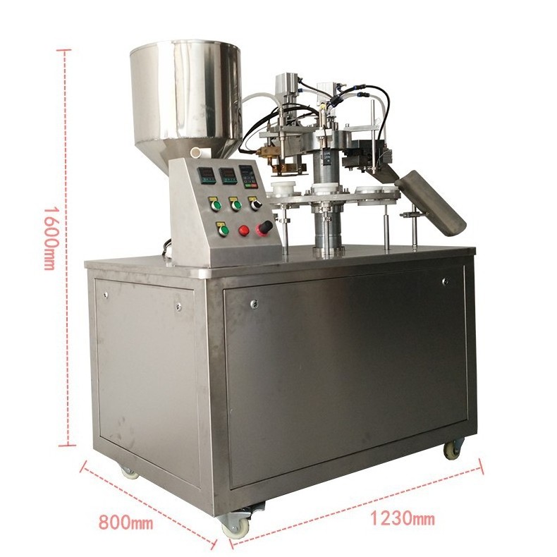 Semi Automatic Soft PP PE Aluminum EVOH EAA Laminated Composite Tube Ultrasonic Heating Filling Sealing Machine For Toothpaste