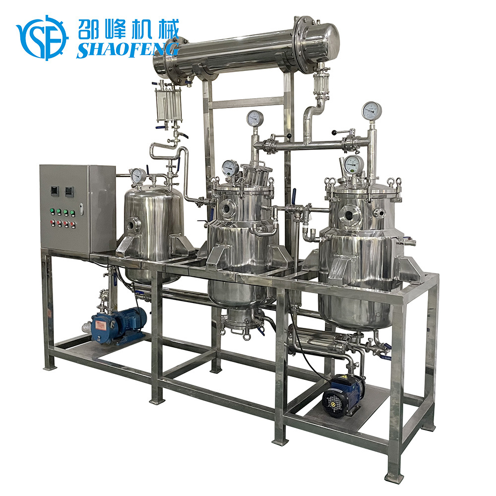 50-500L Vacuum Herb Flower Herbal Plant Animal Bone Essential Oil Ultrasonic Heating Extraction Concentration Equipment Machine