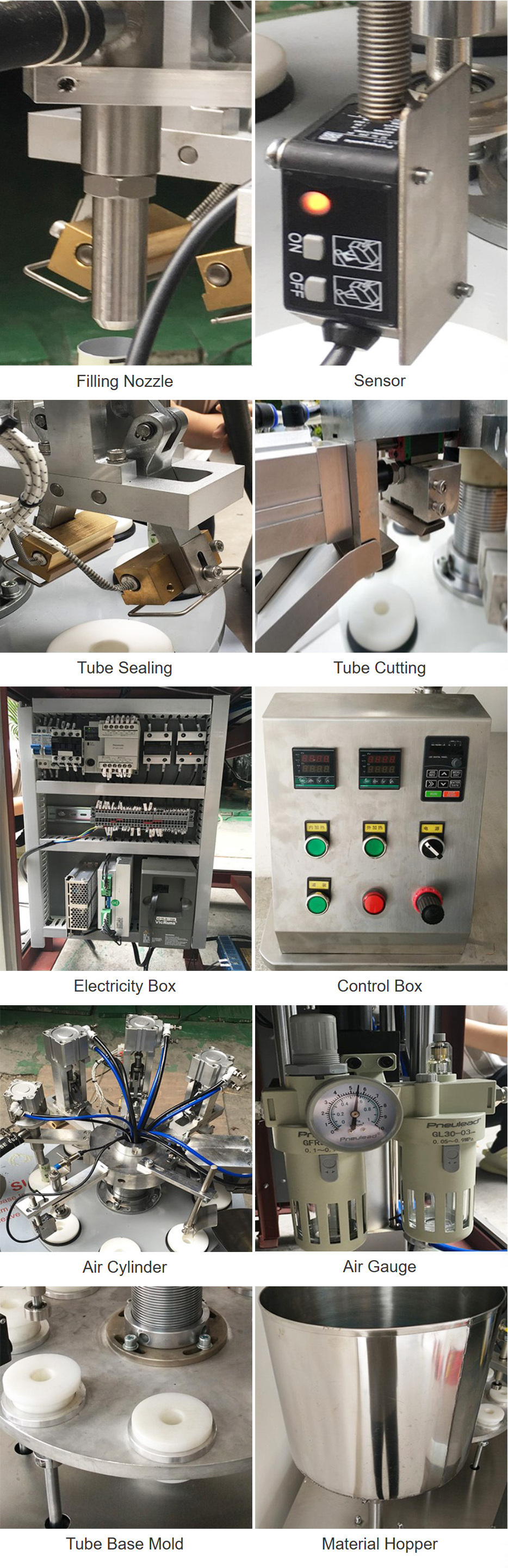 Semi Automatic Soft PP PE Aluminum EVOH EAA Laminated Composite Tube Ultrasonic Heating Filling Sealing Machine For Toothpaste