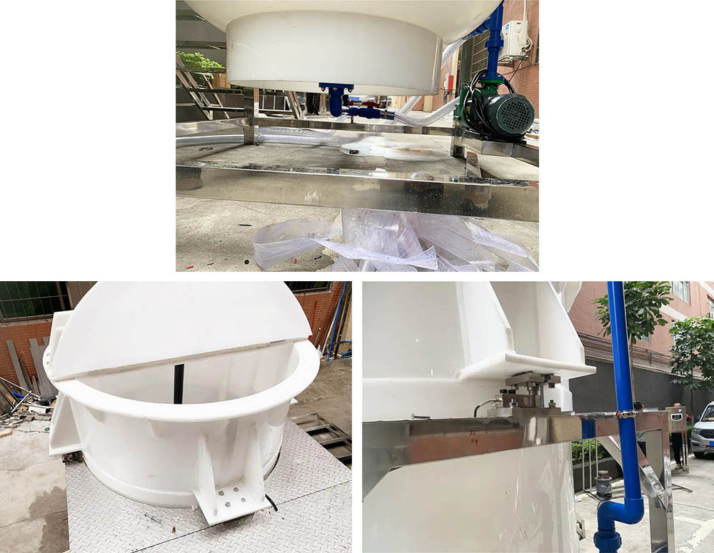 Anti Corrosive Polypropylene Tank Bleach Peroxide Mixer Liquid Chlorine Storage Mixing Tank with Explosion-proof Mixing Motor