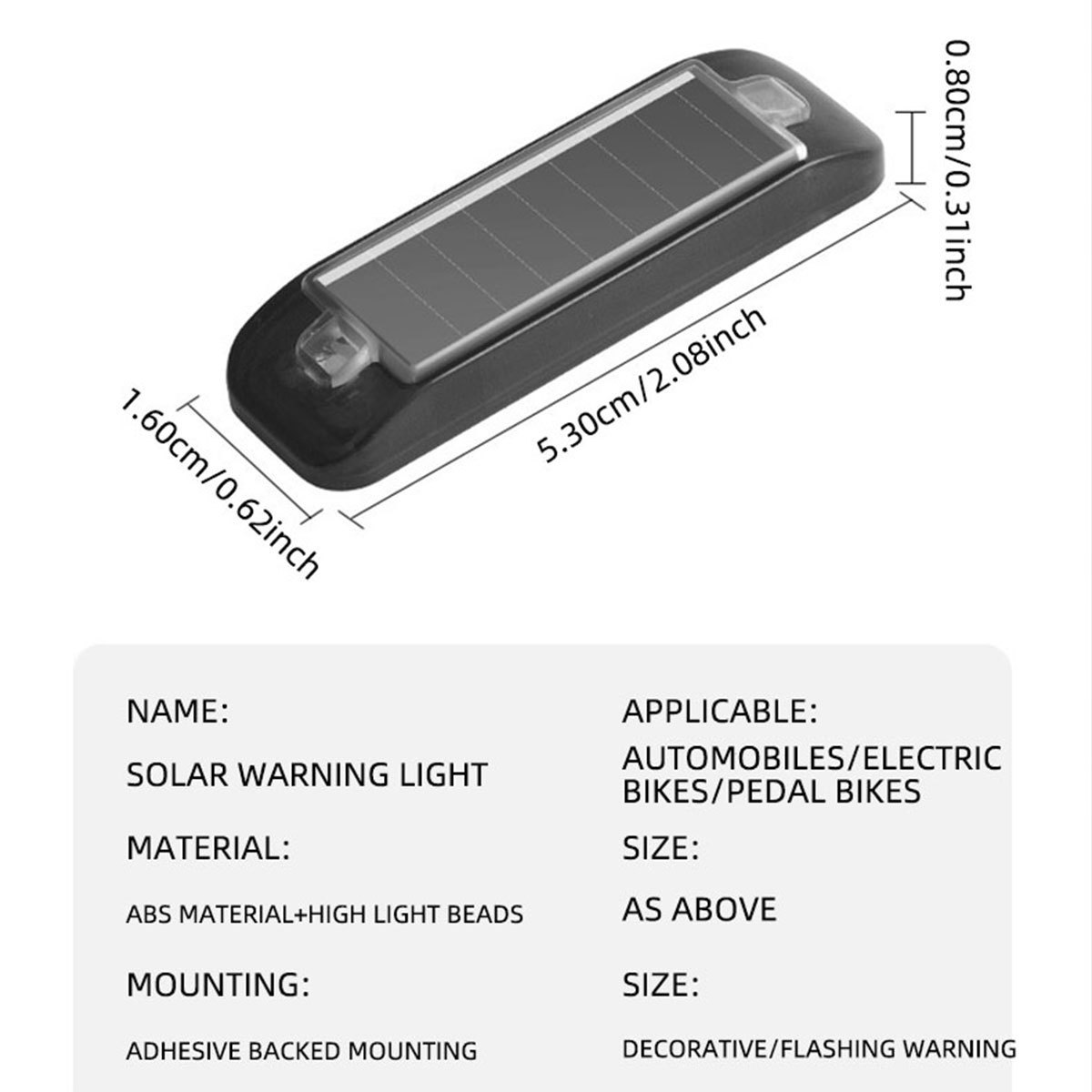 Flashing LED warning light mini Strobe solar energy UAV Indicator light Motorcycle warning tail light Anti-collision signal lamp