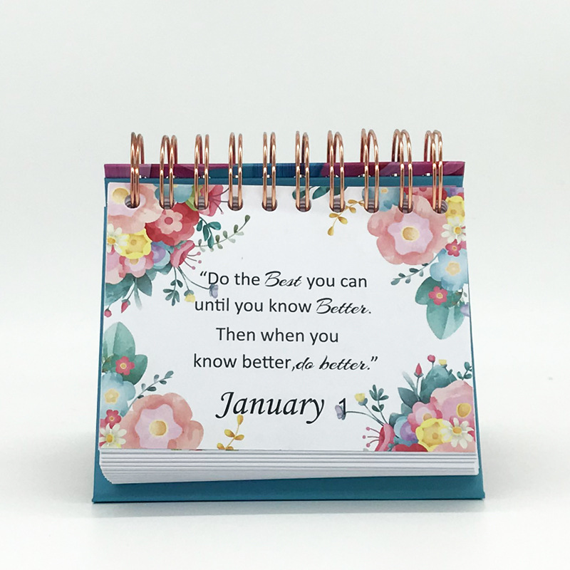 Custom Printing 365 Day a Page Creative Mini Daily Desk Calendar