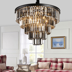 Black Decorative Pendant Lamp Fixture Big Round Living Room Dining Light Modern Chandelier Pendant Lights Luxury