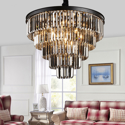 Black Decorative Pendant Lamp Fixture Big Round Living Room Dining Light Modern Chandelier Pendant Lights Luxury