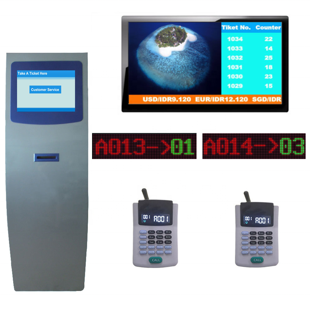 Hospital/Clinic/Pharmacy/Health Center Wireless and Wired Queue Management Take A Number System With Ticket Dispenser