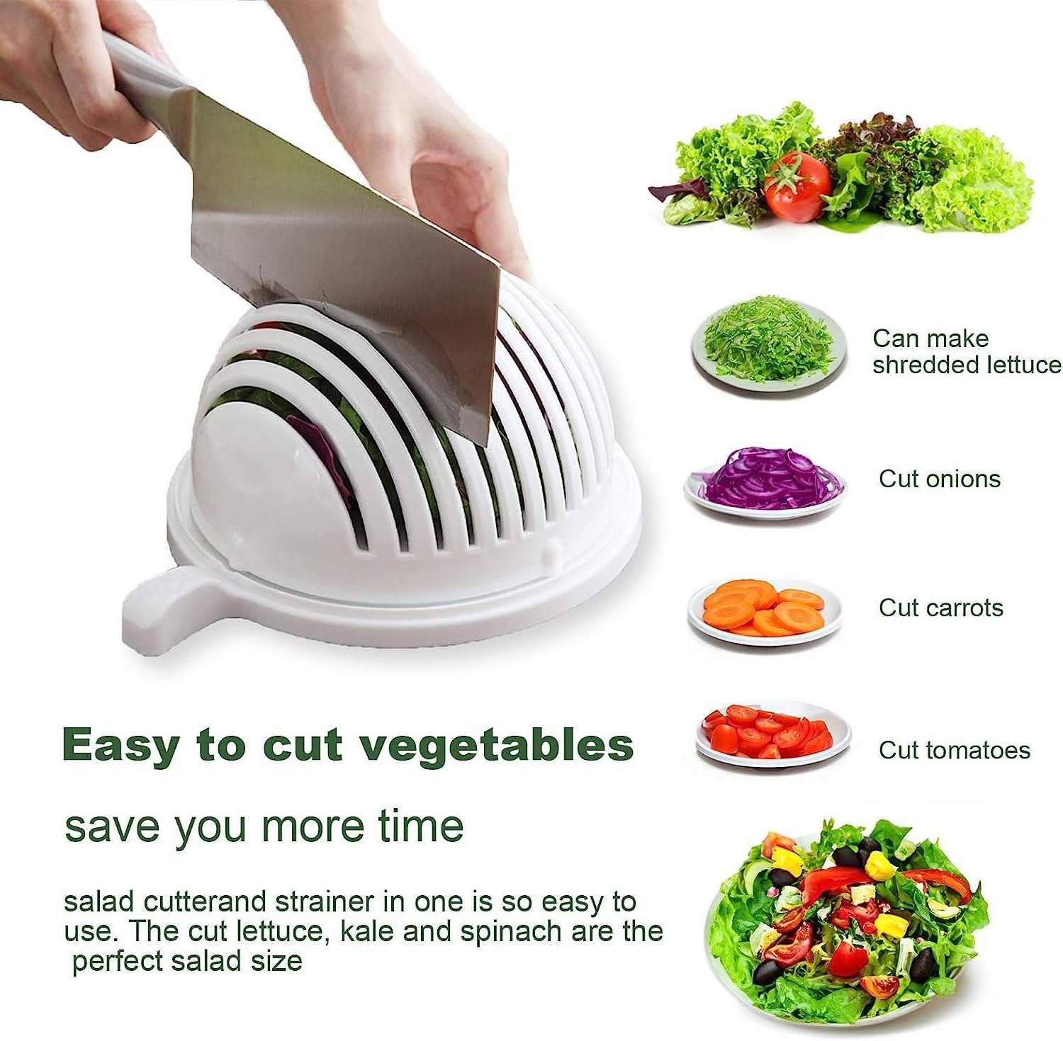 Kitchen Accesorios Vegetable Chopper Salad Cutter Bowl For Cutting Vegetables Slices Fruit Kitchen Tools  Decocina