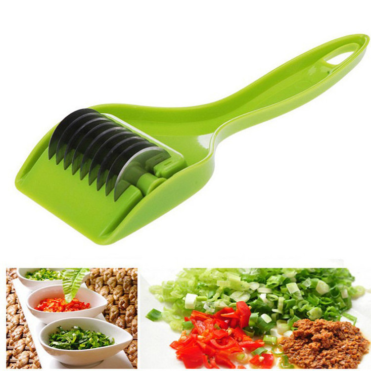 Gourmet Rolling Fresh Herb and Multipurpose Kitchen Mincer with 9-Stainless Steel Blades Herb Cutter