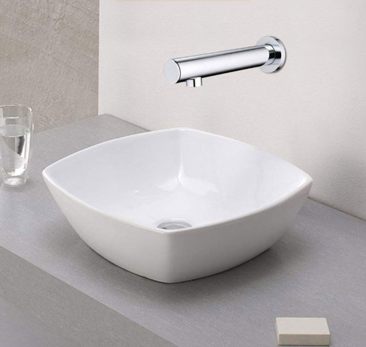 Wall mounted Touchless Induction vanity faucet Automatic Infrared Sensor Bathroom Wash Basin Mixer Faucet Water Tap