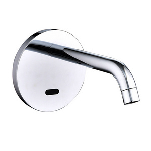 Faucet Mixer Wall Mounted Brass Chrome Water Saving Automatic Faucet Lavatory Bathroom Sensor Crystal Wall Basin Mixer