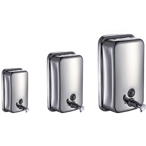 Cheap Price Stainless Steel Bathroom Accessories Wall Mounted Soap Dispenser 1000ml Commercial Liquid  Hand Soap Dispenser