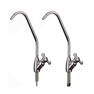 Customized logo gooseneck purified water faucet  Brass chrome plated kitchen drinking faucet