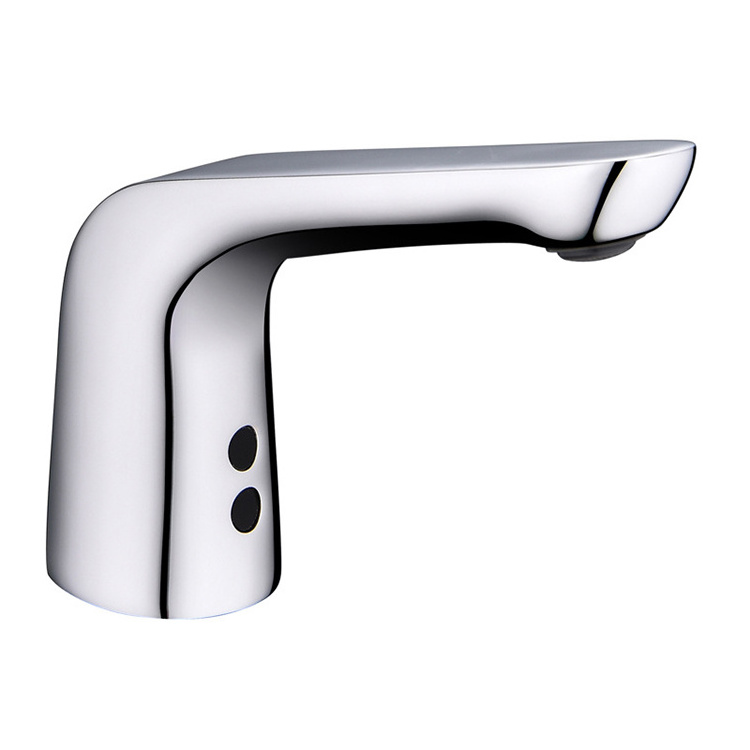 Automatic sensor contactless bathroom sink faucet  Brass automatic sensing faucet  Laboratory hospital supermarket sink faucet