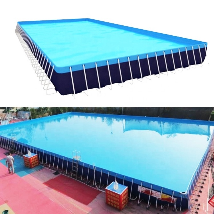 Round Steel Frame Swimming Pool Rectangular Metal Steel Frame Summer Fun For Sale