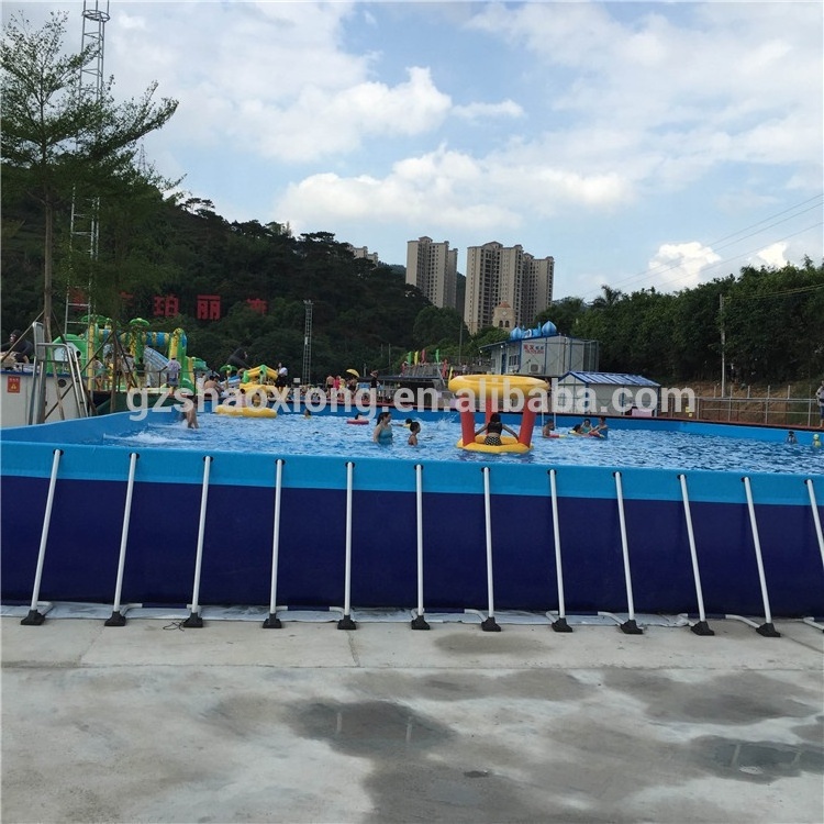 Fashion design piscina pvc adult children indoor outdoor large slide inflatable metal frame swimming pool for sale