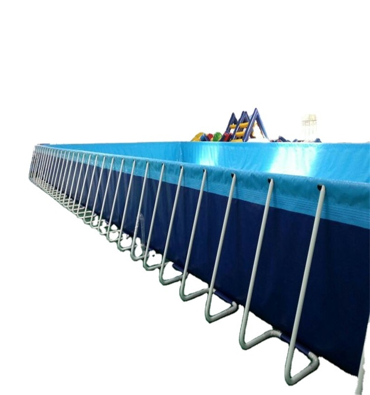 Outdoor Large Portable Rectangular Metal Frame Pool for Sale, Folding Swimming Pool, Inflatable Frame Pool