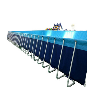 Outdoor Large Portable Rectangular Metal Frame Pool for Sale, Folding Swimming Pool, Inflatable Frame Pool