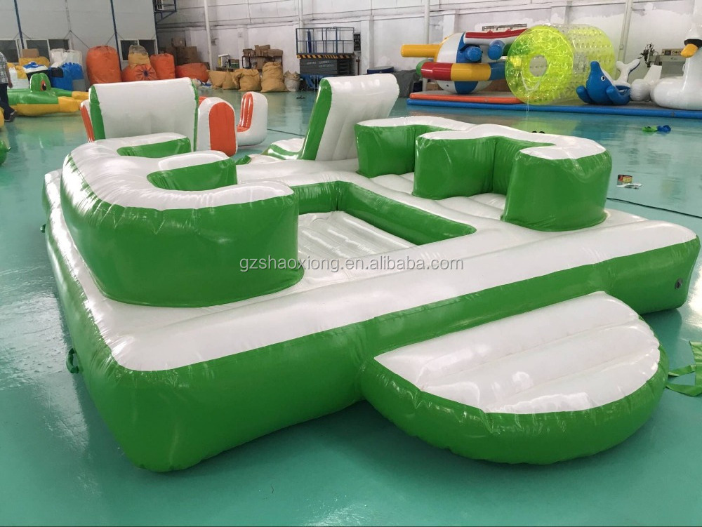 Hot cheap inflatable water floating island / Hot inflatable floating water park / Inflatable water floating bed