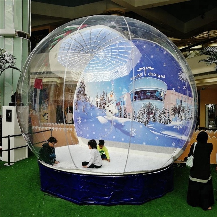 Wholesale attractive inflatable transparent snow ball inflatable christmas snow globe party human size snow globe