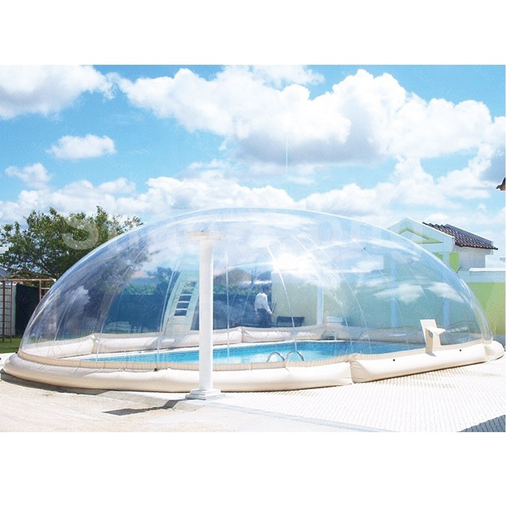 Outdoor Customized Transparent Clear Waterproof PVC Swimming Pool Dome Kit Cover Inflatable Swimming Pool Cover Tent Covers