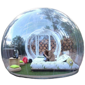 Outdoor Single Tunnel Inflatable Yurt Tent House Bubble Tree Lodge Transparent Tent For Sale