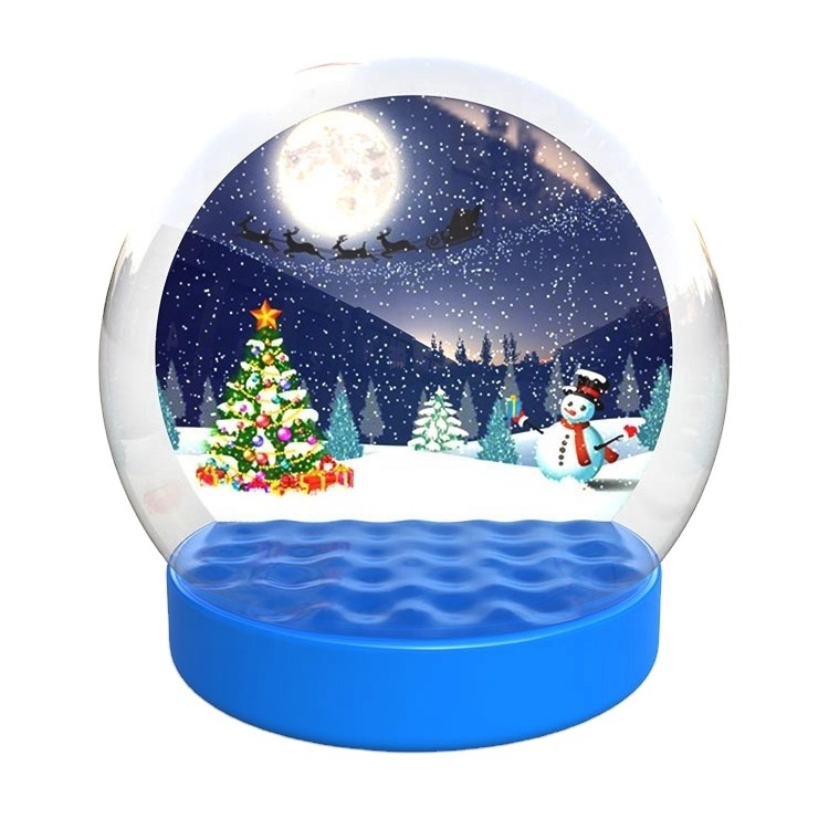 PVC Christmas Decoration Inflatable Globe Ball Human Size Snow Globe Photo Booth