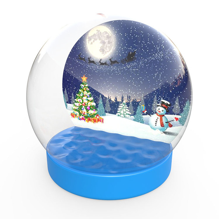 Wholesale attractive inflatable transparent snow ball inflatable christmas snow globe party human size snow globe