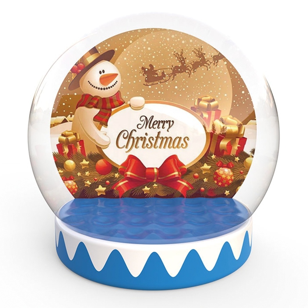 PVC Christmas Decoration Inflatable Globe Ball Human Size Snow Globe Photo Booth