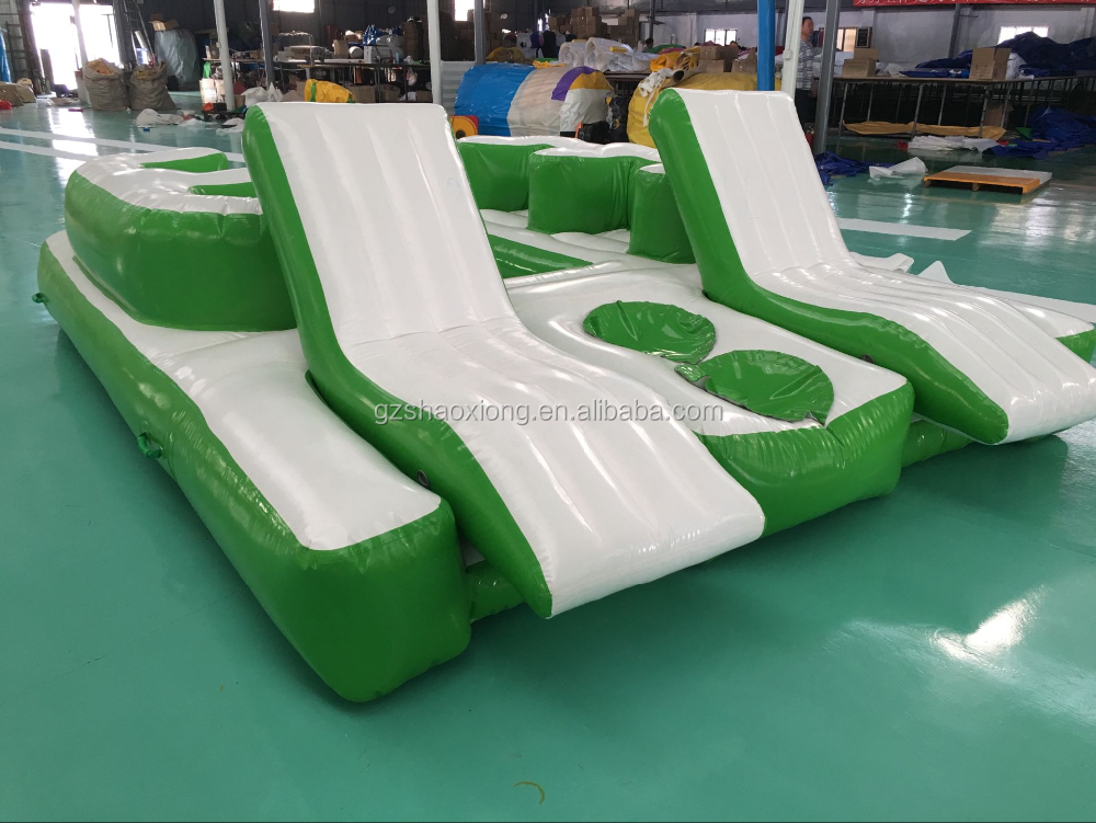 Hot cheap inflatable water floating island / Hot inflatable floating water park / Inflatable water floating bed