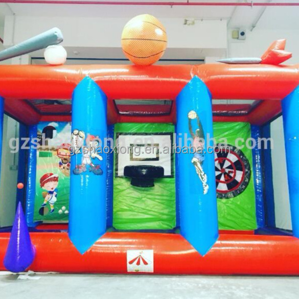 Popular Outdoor Adult Juegos Inflables 3 In 1 4  In 1 5 In 1 Inflatable Carnival Booth Shooting Table Games Sale