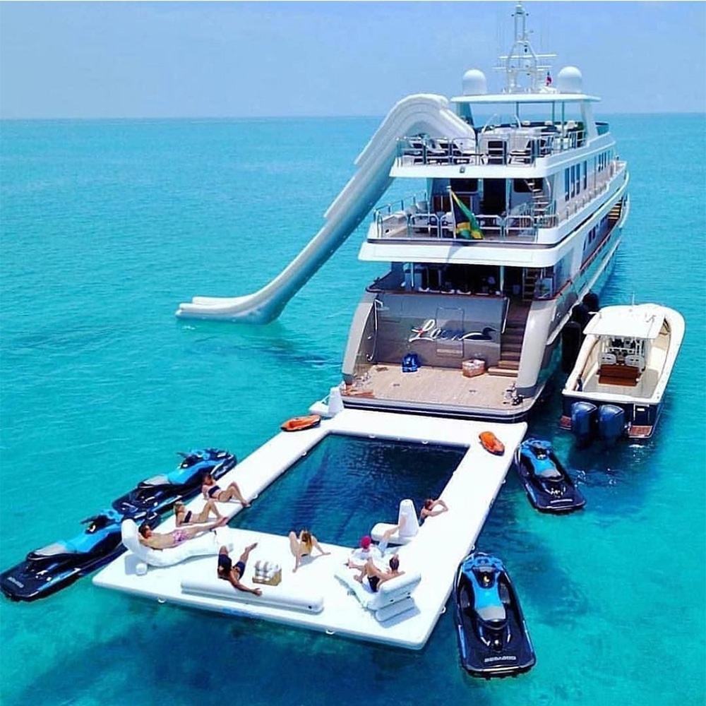 Inflatable Sea Jellyfish Yacht Pool With Net