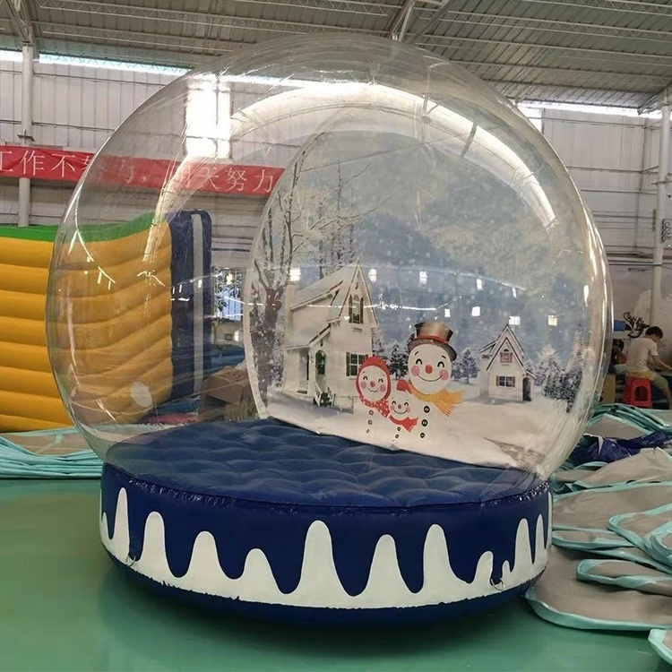 Wholesale attractive inflatable transparent snow ball inflatable christmas snow globe party human size snow globe