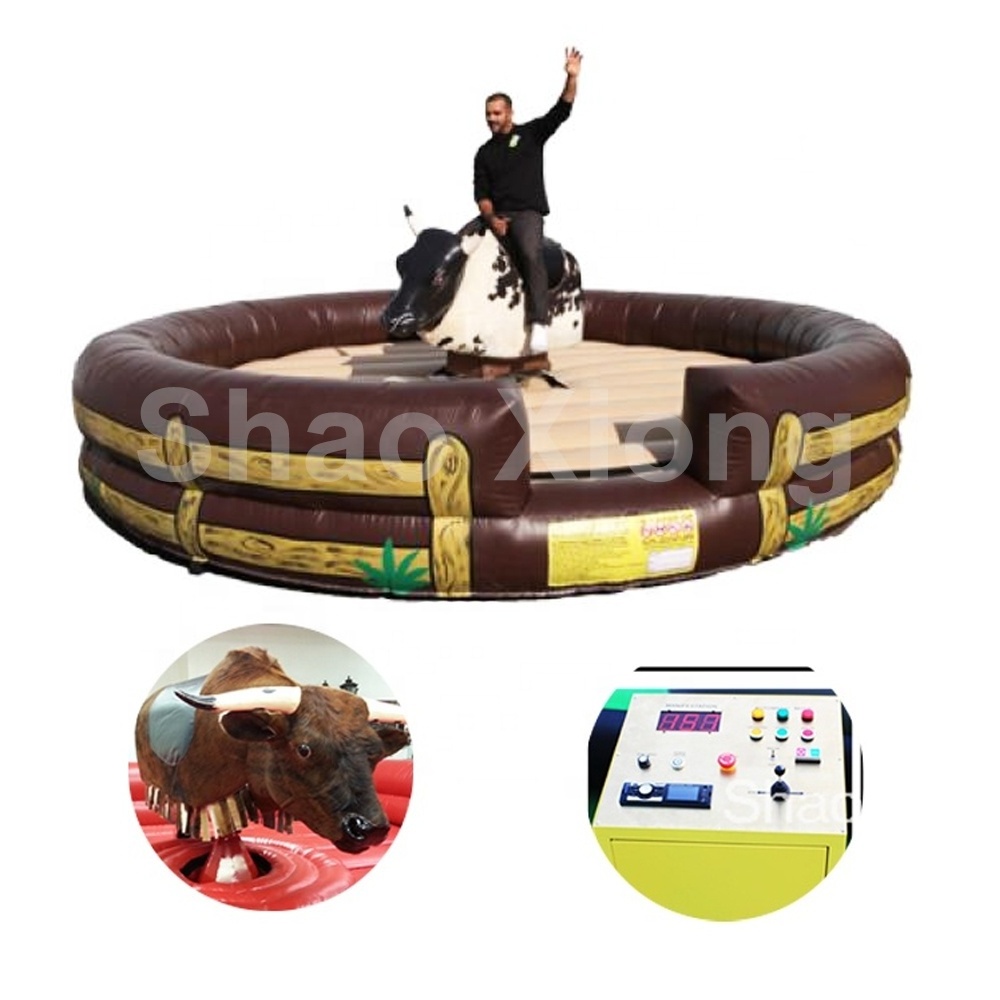 Commercial Inflatable Ride On Bucking Rodeo Bull Riding Mechanical Bull Costume Toys