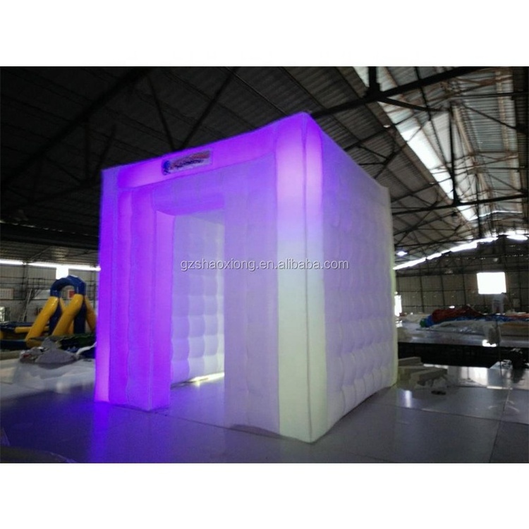 Cheap Black Advertising Inflatable Led Lighting Photo Booth Tent Wall For Sale