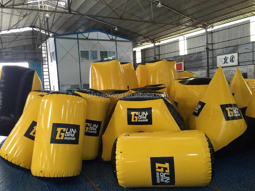 Wholesale inflatable paintball wall, air bunker inflatable bunkers paintball for rental