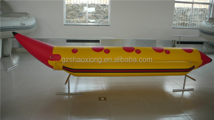 Good price inflatable water banana boat,towable inflatable water sledge toys,inflatable banana raft for entertainment